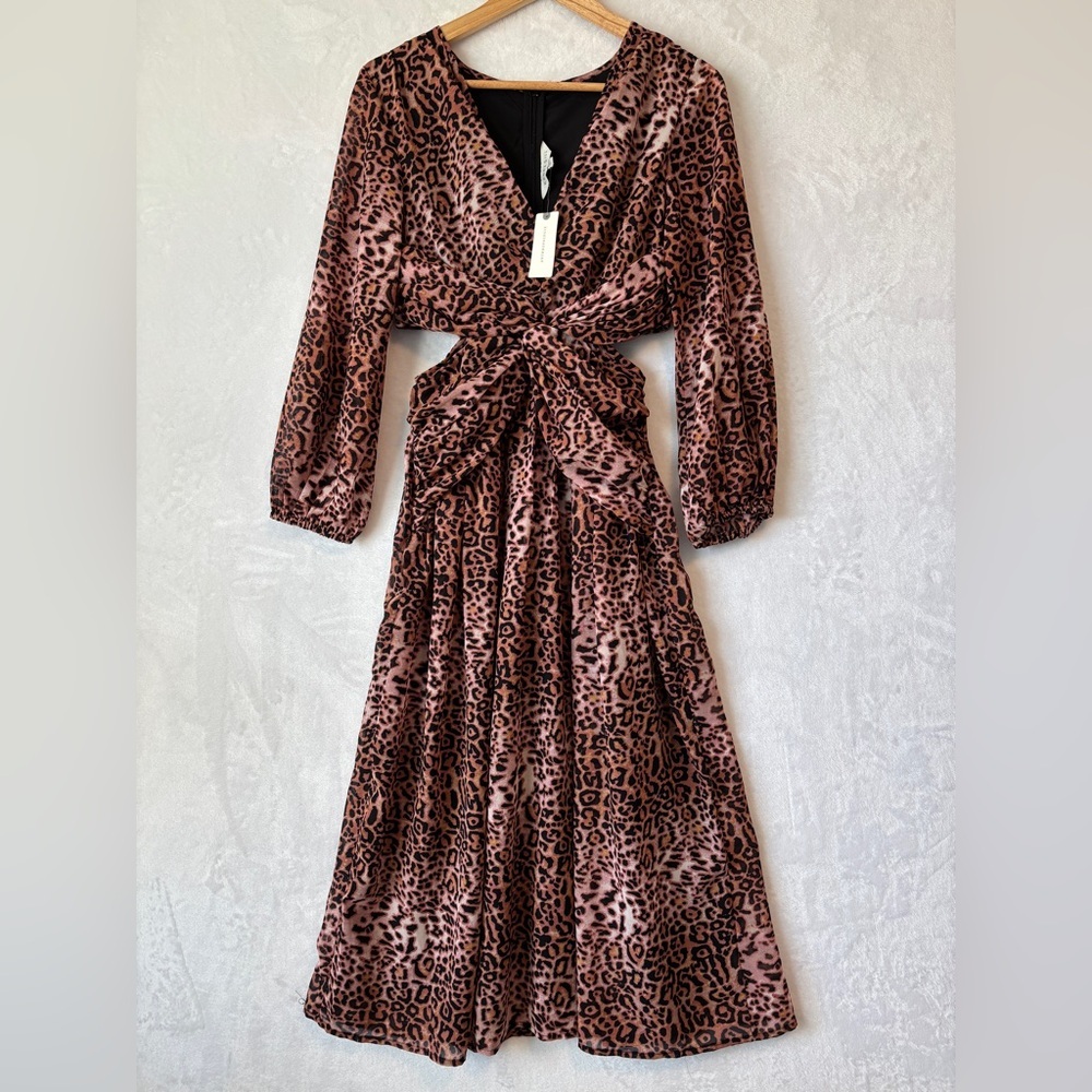 ANTHROPOLOGIE‎ RANNA GILL Leopard Midi Dress small NWT - Picture 3 of 13